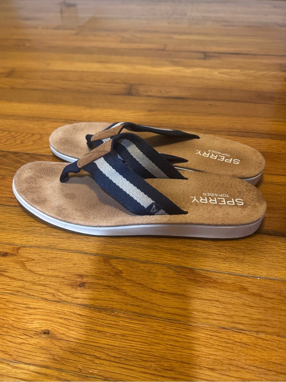 Sperry Flip-Flops in Navy and Tan- Men’s Size 11